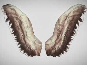ultra low poly animated angel wings 3Dモデル
