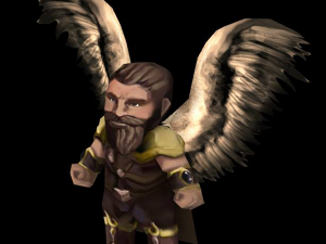 ultra low poly animated angel wings 3Dモデル