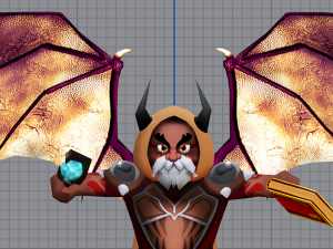low poly demon wings 3D Model