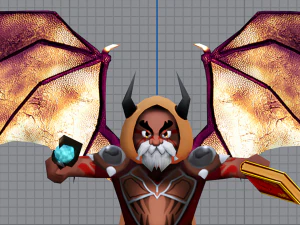 ailes de d&eacute;mon low poly Modèle 3D