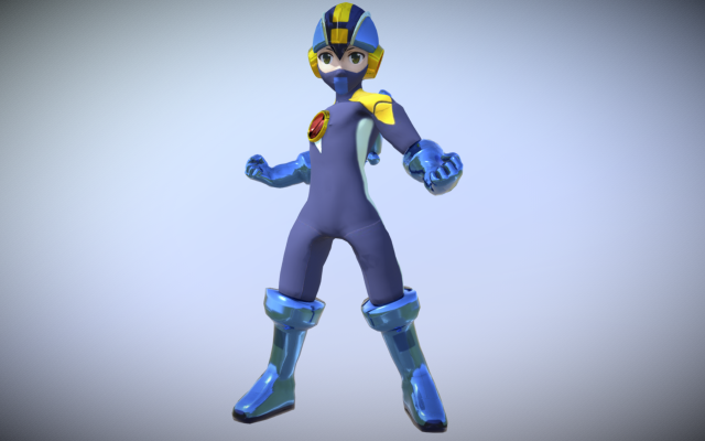 megaman-nt warrior 3D Model .c4d .max .obj .3ds .fbx .stl .blend 