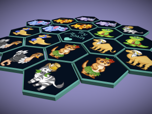 perfect hexagon memory game for kids 3D 모델