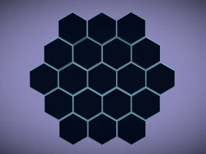 perfect hexagon memory game for kids 3D Model