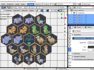 perfect hexagon memory game for kids 3D Model