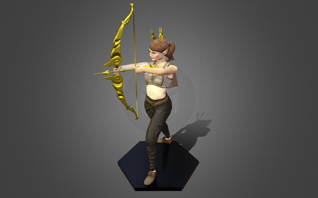 elf-archer Modelo 3D .c4d .max .obj .3ds .fbx .stl .blend 
