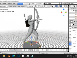 elfo arqueiro Modelo 3D