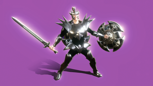 Animated Low Poly Dark Knight 3D Model .c4d .max .obj .3ds .fbx .stl .blend 