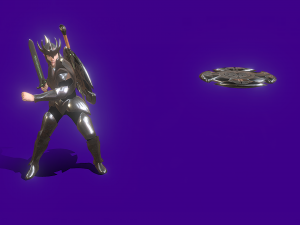 Animated Low Poly Dark Knight 3D Model