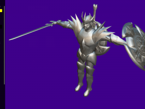 Animated Low Poly Dark Knight 3D Model