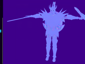 Animated Low Poly Dark Knight 3D Model