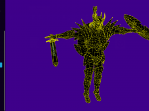 Animated Low Poly Dark Knight 3D Model