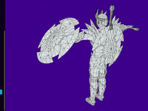 Animated Low Poly Dark Knight 3D Model