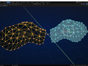 Animated Low Poly Golden Wings 3D Model