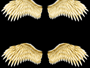 Animated Low Poly Golden Wings 3D 模型