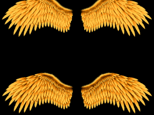 Animated Low Poly Golden Wings 3D 模型
