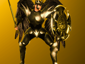 Animated Low Poly Angel Knight To Unity 3D Model