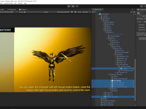 Animated Low Poly Angel Knight To Unity 3D Model