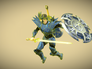 Animated Low Poly Angel Knight To Unity 3D Model
