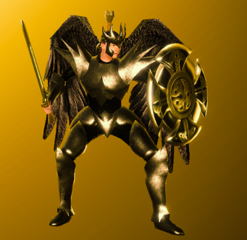 Animated Low Poly Angel Knight To Unity 3D Model .c4d .max .obj .3ds .fbx .stl .blend 