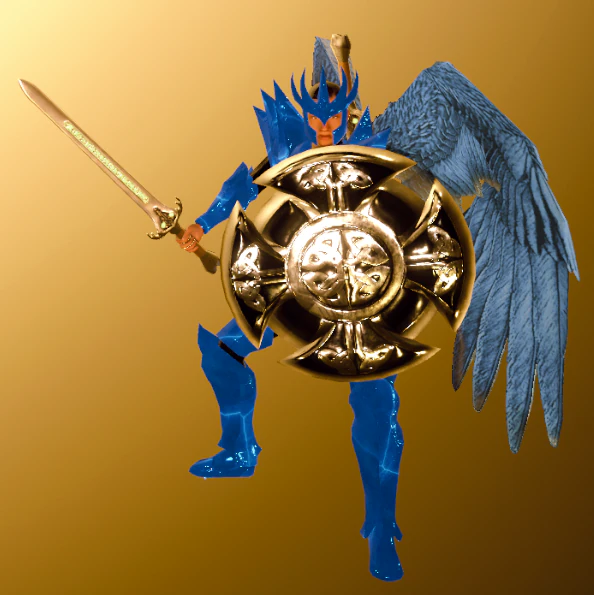 Animated Low Poly Angel Knight Material Variations To Unity 3D Model .c4d .max .obj .3ds .fbx .stl .blend 