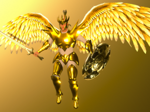 Animated Low Poly Angel Knight Material Variations To Unity 3D 모델