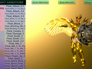 Animated Low Poly Angel Knight Material Variations To Unity 3D 모델