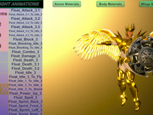 Animated Low Poly Angel Knight Material Variations To Unity 3D Model