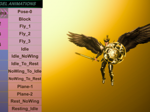 Animated Low Poly Angel Knight Material Variations To Unity 3D 모델