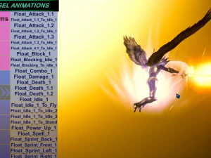 Animated Low Poly Angel Knight Material Variations To Unity 3D Model