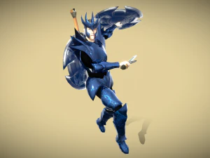 Animated Low Poly Angel Knight Material Variations To Unity 3D Model