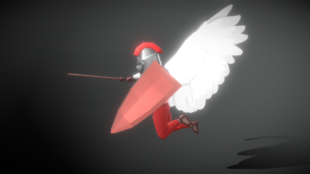 Animated Low Poly Angel Knight Modelo 3D .c4d .max .obj .3ds .fbx .stl .blend 