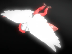 Animated Low Poly Angel Knight 3D Model