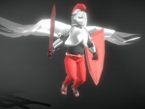 Animated Low Poly Angel Knight Modelo 3D