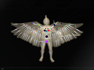 Animated Low Poly Angel Knight 3D Model