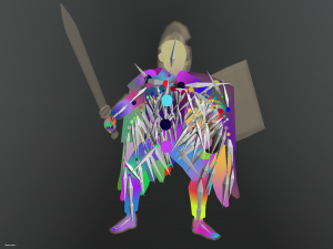 Animated Low Poly Angel Knight Modelo 3D
