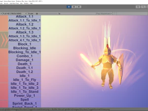 Animated Low Poly Angel Knight 3D Model