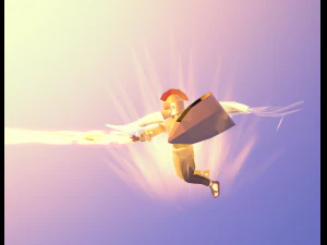 Animated Low Poly Angel Knight 3D Model