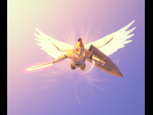 Animated Low Poly Angel Knight Modelo 3D