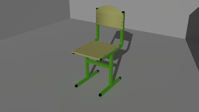 school chair 3D Model .c4d .max .obj .3ds .fbx .stl .blend 