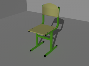 school chair 3D Model