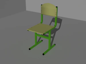 шкільний стілець 3D Модель