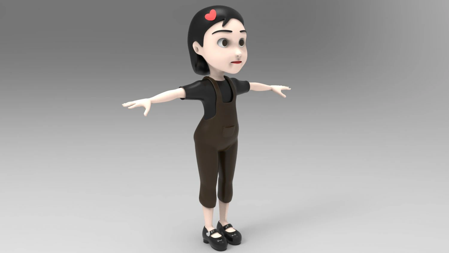 cute girl model 3D Model .c4d .max .obj .3ds .fbx .stl .blend 