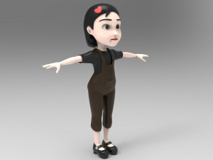 cute girl model Modelo 3D
