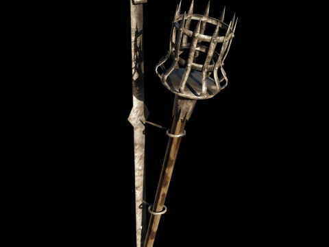 Medieval torch 3D 模型