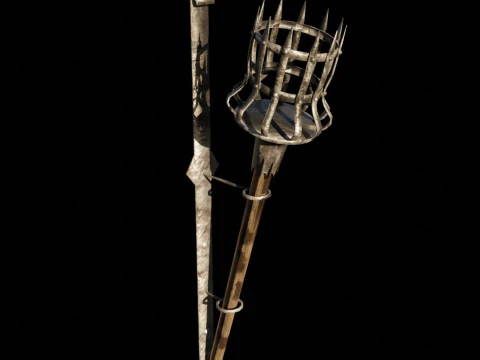 Medieval torch 3D Model