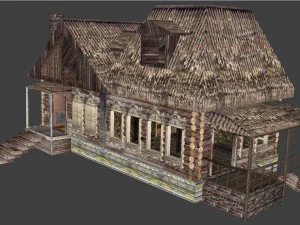 올드로그하우스2 3D 모델