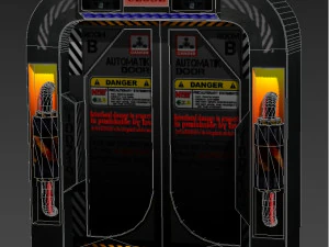 sci-fi doorway warehouse door 3D Model