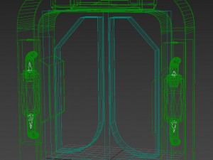 sci-fi doorway warehouse door 3D 모델
