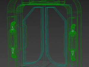 sci-fi doorway warehouse door 3D Model