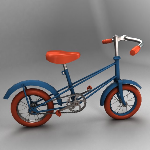 soviet childrens bicycle butterfly 3D Model .c4d .max .obj .3ds .fbx .stl .blend 